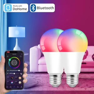 WiFi Smart Light Bulb E27 A19 RGB LED Dimmable, Adjustable Color Temperature, Warm White Ambient Night Light
