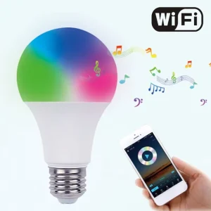 Smart WiFi LED Light Bulb, E27/B22, Dimmable, App-Controlled Smart Wake-Up Night Light
