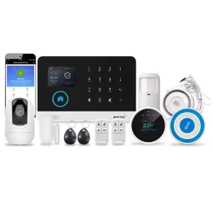 WiFi+GSM2G/4G Smart Home Security Alarm System Host, RFID Keypad, Tuya APP Control, Anti-Theft Burglar Alarm with Camera Linkage