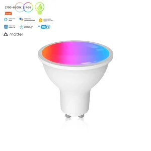 New Matter WiFi Smart Home GU10 LED Light Bulb Compatible with Google and Alexa, Timer Function, Tuya Smart Life Bulb