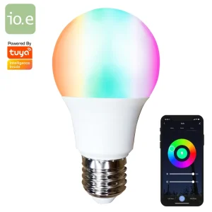 Smart WiFi RGBW A60 Dimmable Light Bulb with Alexa and Google Home Voice Control, 8.5W, 800lm