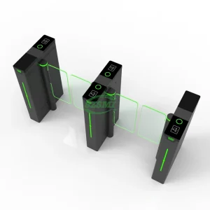 Wide Lane Swing Turnstile Gate Black 304 Stainless Steel Swing Barrier Turnstile for Office