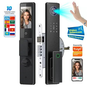 Wifi 3D Face Recognition Smart Lock Video Intercom Fingerprint Key Card Door Lock
