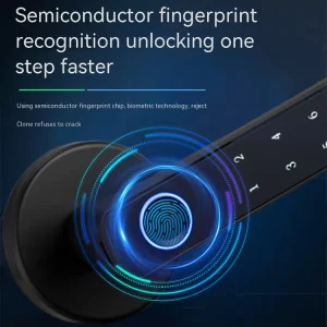 Wifi App Control Fingerprint Digital Touch Screen Keypad Keyless Entry Smart Lock for Wood Door