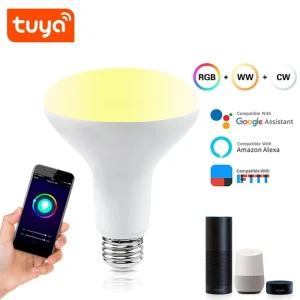 High-Quality WiFi Smart Energy-Saving LED Bulb, App-Controlled Smart Flat-Top Natural Light Bulb