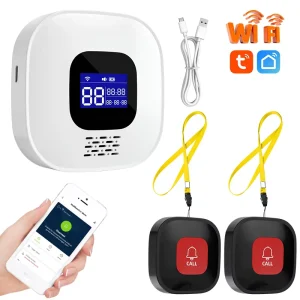 Wifi SOS Button Seniors Emergency Buttons Elderly Receiver Patient Call Bell Wireless Button System Caregiver Pager