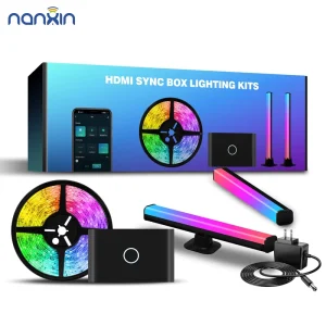 Wifi Smart Ambient TV Led Backlight 4K HDMI 2.0 Device Sync Box Led Strip Lights Kit