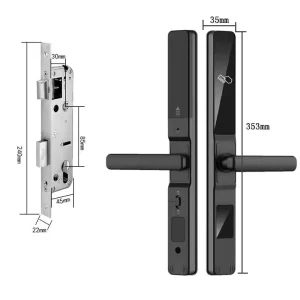 Wifi Smart Slim Sliding Door Lock Waterproof Fingerprint Password RFID Card Keyless Electronic Aluminum Door Lock for Home