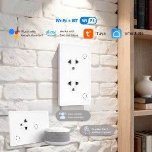 Wifi Smart Socket Double Wall US Thai Plug Power Outlet With One-click Power Control Smart Life APP Voice Remote Control