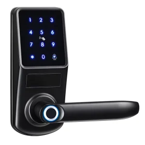 Wifi Tuya/TTlock App Biometric Fingerprint Mini Digital Electronic Lock 250 Fingerprint Capacity Wood Compatible Single Latch US