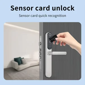 Wifi Waterproof Cerradura Inteligente Sliding Aluminum Door Smart Electronic Lock With Handle