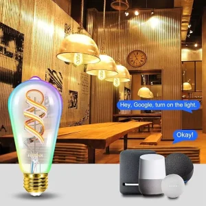 6W Smart WiFi RGB Color-Changing Dimmable LED Light Bulb