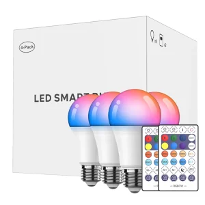 Remote-Controlled Smart WiFi RGB Color Light Bulb