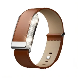 Win Win Classic Exclusive Real Leather Bling Soft Breathable Smart Bracelets Compatible with Whoop 5.0 Smart Watch