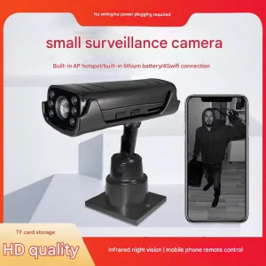 Wire-Free Mini Smart Home Security Camera with 180-Day Standby Battery, HD Night Vision, AP Connection, Mobile Remote Monitoring