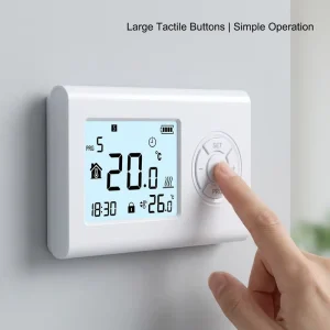 Wired Modern Gas Boiler Weekly Programmable Thermostat with Dry Contact for Kitchen Hotel Basement Heating Control