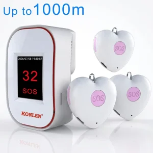 Wireless 1000m Caregiver Pager SOS Alarm Senior Panic Button Elderly Emergency Help Tuya WIFI Smart Nurse Call Alert System