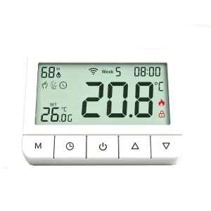 Wireless Air Source Heat Pump Thermostat Tuya 2.4G WiFi Smart Thermostat with RF 868MHz Voice Control for Alexa Google Home