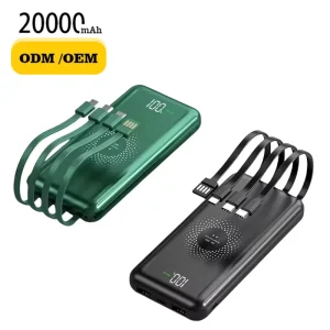 Wireless Charging Power Bank Smart Mobile Phone 20000mah Super Thin and Portable Wireless Powerbank