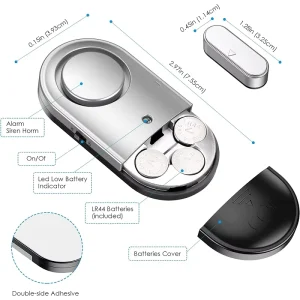 Wireless Door Alarm Window Alarm Magnetic Contact Sensor 130dB Loud Siren Home Security Anti Theft Burglar for Apartment Office