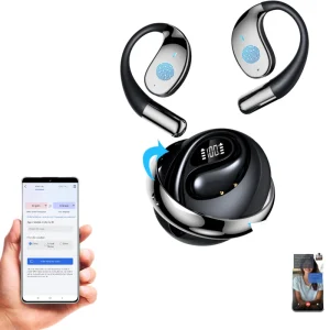 Wireless Earphones Bt 5.4 Headphone OWS Open Ear Hook Earbuds HIFI Heavy Bass IPX5 Waterproof Sports Earbuds TWS Earhook