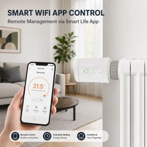 HY368 Electronic Zigbee Wifi Tuya Smart Radiator Valve Thermostat Digital For Radiators With Google Assistant Control