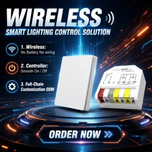 Wireless Kinetic Energy Light Controller Uk Standard Wall Control Tuya Smart Household Lighting Device Smart Wall Switch