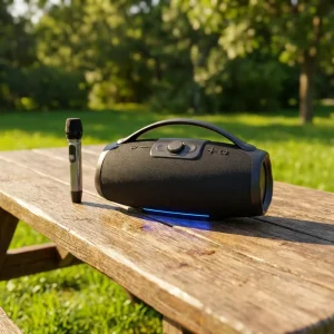 Wireless Microphone Karaoke Speaker Portable Outdoor Party Singing Player 100W High Power Super Loud Audio System Pro