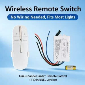 Wireless RF Remote Control Switch 10A 220V 30m 100m Range for Lighting Fixtures