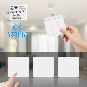 Wireless Remote Control Switch Conversion Kit Wiring Free Smart Home Automation Controller RF433 WiFi Technology