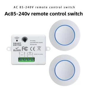 Wireless Remote Control Switch No Wiring Required Stick-On Smart Switch 220V Circuit Breaker Lighting Controller Model AHJK