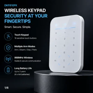 Wireless Security Alarm Keypad Smart Home Burglar Alarm System Keypad Battery Powered Installer Friendly for Security System
