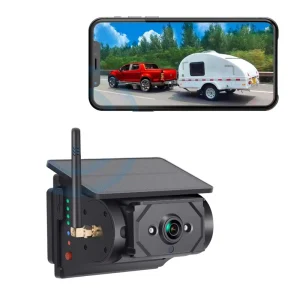 Wireless Solar AI BSD for Human Vehicle Backup Magnetic Rechargeable Battery for IOS Android 1080P Rearview Truck Reverse Camera