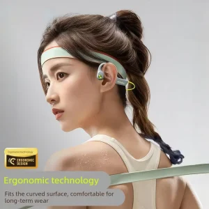 Wireless Sports Earphone with Air Conduction Waterproof Sports Headset for Workouts Featuring LED Battery Indicator Neckband