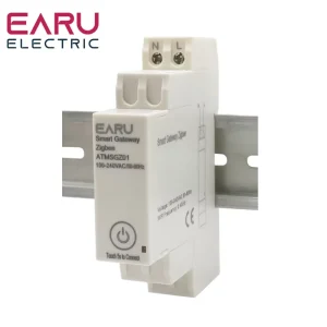 Wireless Zigbee Bridge Smart Home AC100~240V 50/60Hz Din-Rail Zigbee Gateway Hub Remote Control for Alexa Google Home ATMSGZ01