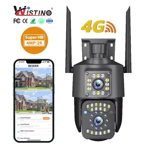Wistino 2K Outdoor HD IP Cameras Wifi Version Motion Detection Two Way Voice 4G Indoor Security Camera V380pro