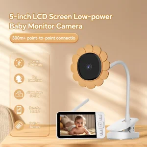 Wistino 5 inch 720P 5G WIFI Baby Monitor Night Vision Video Call and Two Way Audio Comfortable Screen CCtv Camera