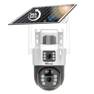 Wistino 6MP V380pro Outdoor Dual Lens 4G Cctv Camera Waterproof Auto Tracking Motion Detection Alarming 4g Solar Camera