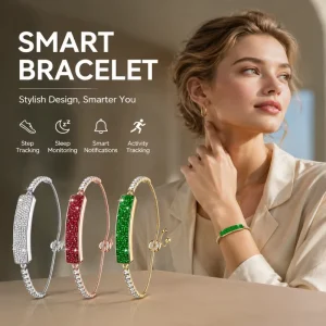 Women Screenless Smart Bracelet Watch Sleep Monitor Fitness Tracker AI Health Analysis Exercise Waterproof Menstrual Cycle