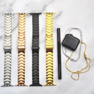 Women’s Bracelet Replacement 304 Stainless Steel Watchstrap for apple Smart Watch Band
