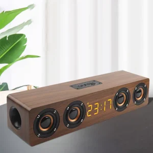 Wooden Fashion Premium Loud Bass Big W8C BT Speaker Smart Speaker
