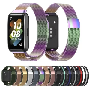 Wrist Strap for Band 7/6/6 Pro Smart Watch Metal Magnetic Loop Bracelet Stainless Steel Wristband for Band 6 Belt