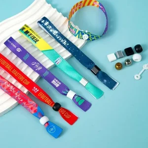 Wristband Logo Custom Festival Wristbands Woven Bracelet for Event Smart Lock Fabric Wristbands for Event