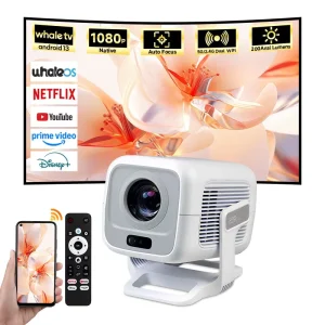 X3AA Android 13 LCD Smart Portable Christmas Projector with Lumens and 1080P Resolution for Home Theater
