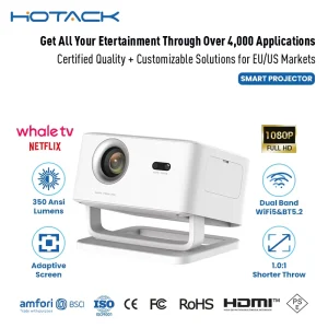 X4AA Full HD 3500 Lumens Home Theater Video 4K Projector Portable Smart Android 13 Outdoor Game Projector