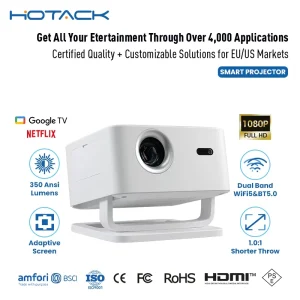 X4AD Smart Android GTV Mini Outddor Projector WIFI Portable 4K Proyector for Travel