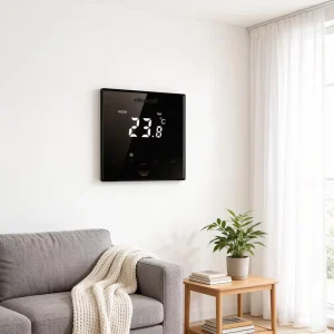 X7 T Square Touch Buttons Smart Thermostat for Central Air Conditioning Fan Coil Modern Design Hospital & School Use