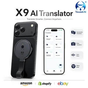 X9 AI Language Translator 146 Languages Offline Photo Text Audio Interpretation for Business Travel Study Meetings