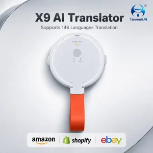 X9 AI Smart Translator 146 Languages Cross App Call Translation Factory Vendor 43g Magnetic Charging