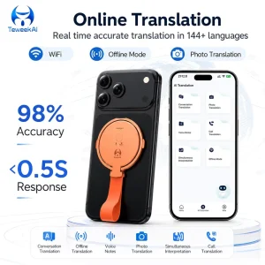 X9 Smart AI Translator Device 146 Languages Voice Photo Offline Online Portable Business Travel Interpreter